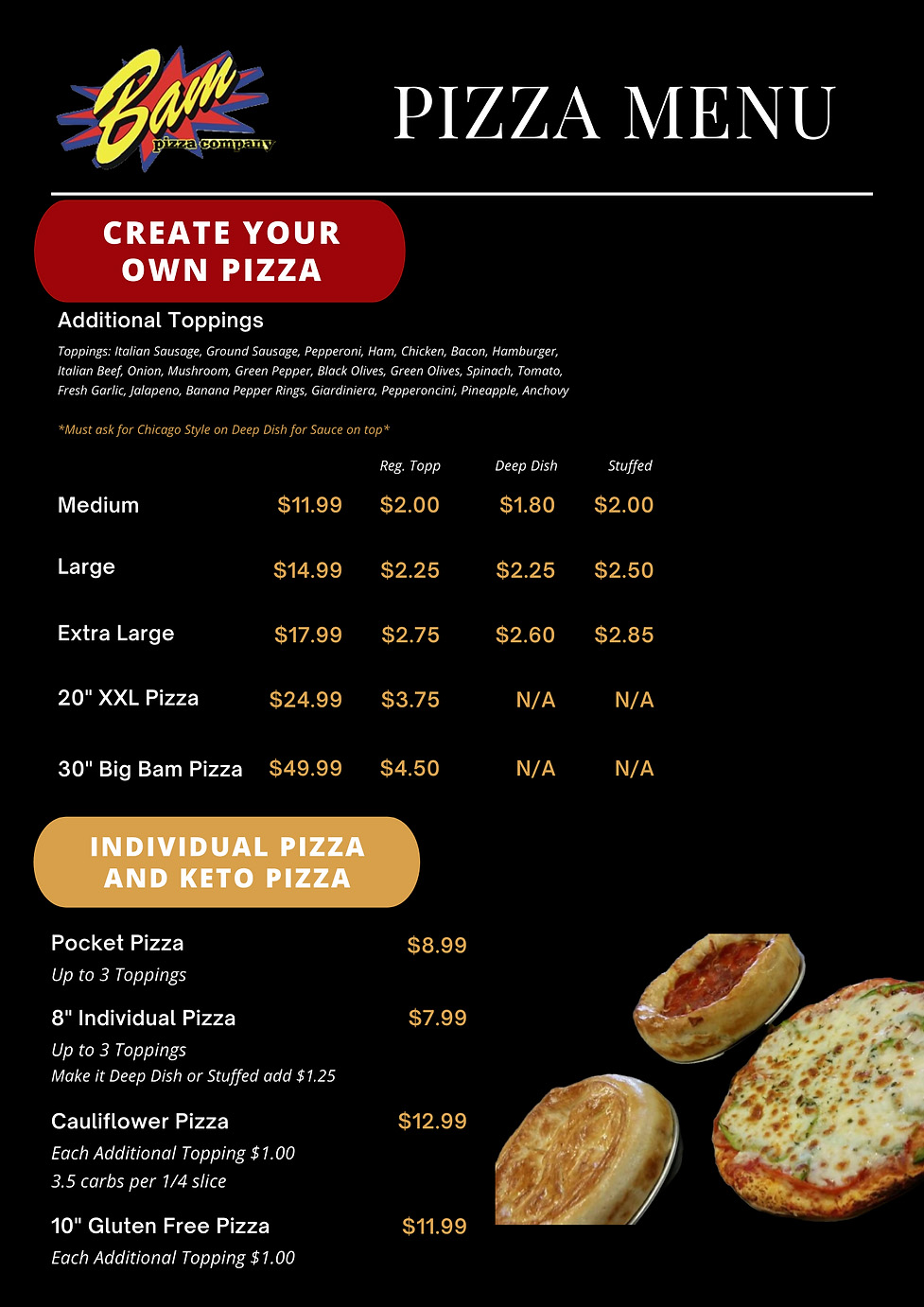 PIZZA - BAM Pizza Company